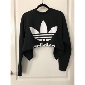 Adidas cutout crop sweatshirt